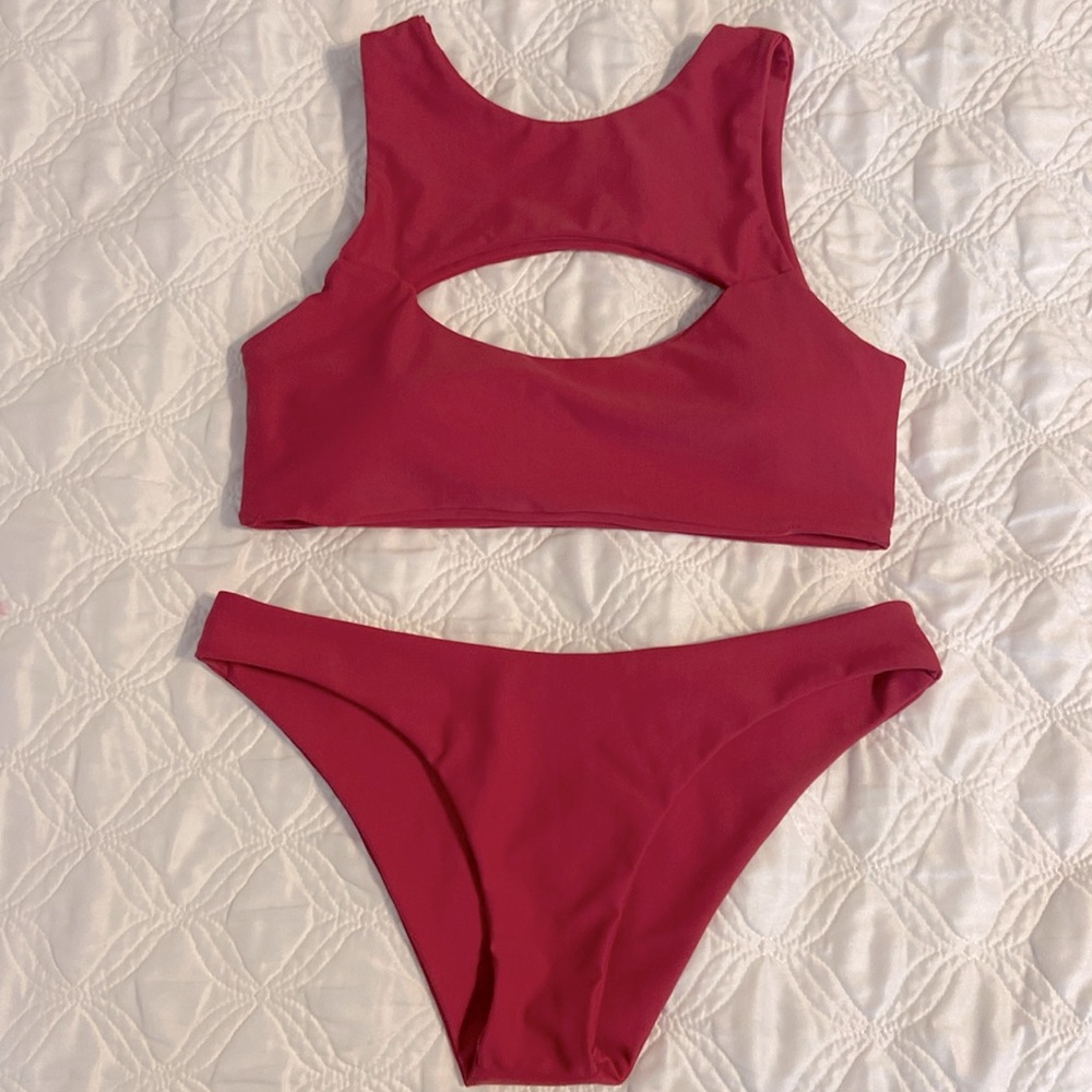Plum Cut-Out Bikini - Small